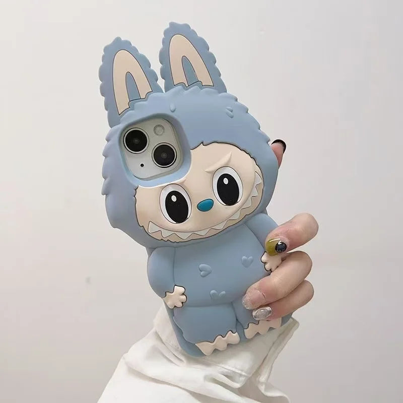 3D Cartoon Kawaii Monster Rabbit Soft Silicone Phone Case For iPhone