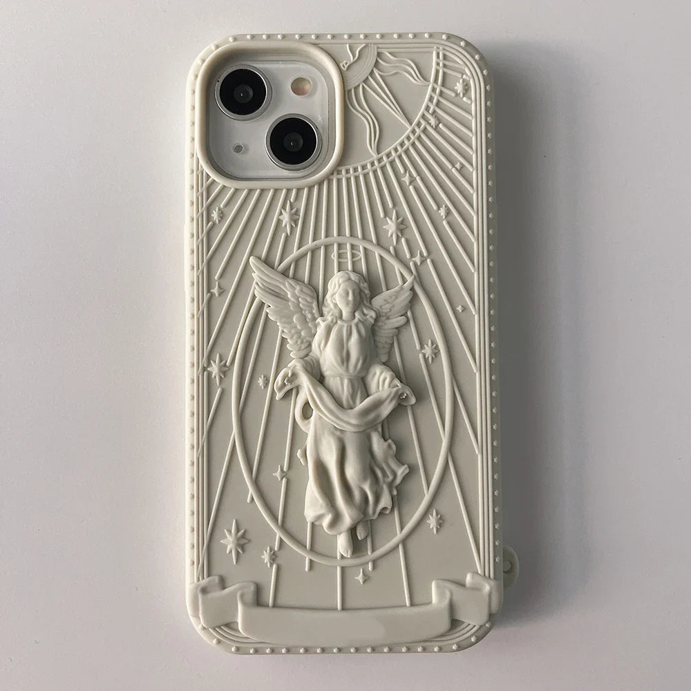 3D Classical Art Angel Statue Phone Case