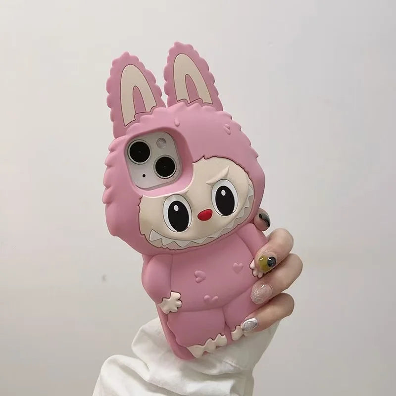 3D Cartoon Kawaii Monster Rabbit Soft Silicone Phone Case For iPhone