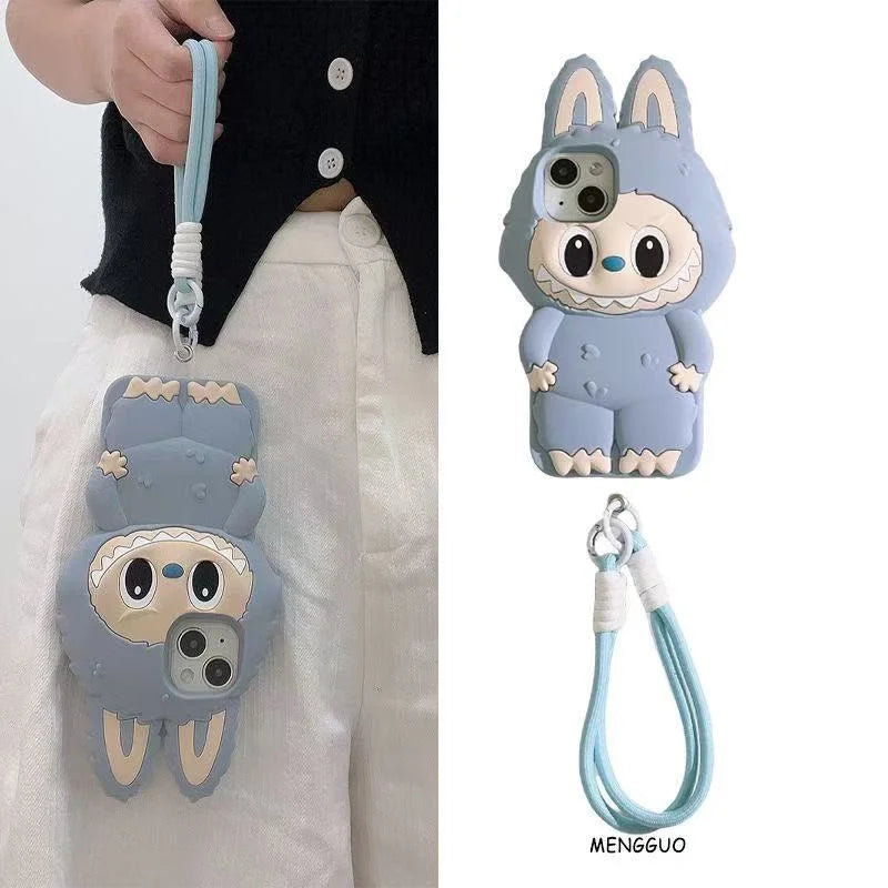 3D Cartoon Kawaii LaBuBu Monster Soft Silicone Phone Case